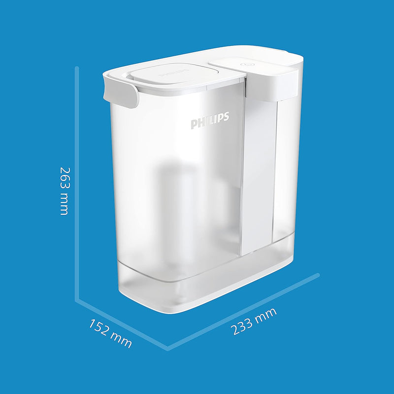Philips Water Instant Water Filter - 3L capacity, 1L/min fast flow, USB-C rechargable