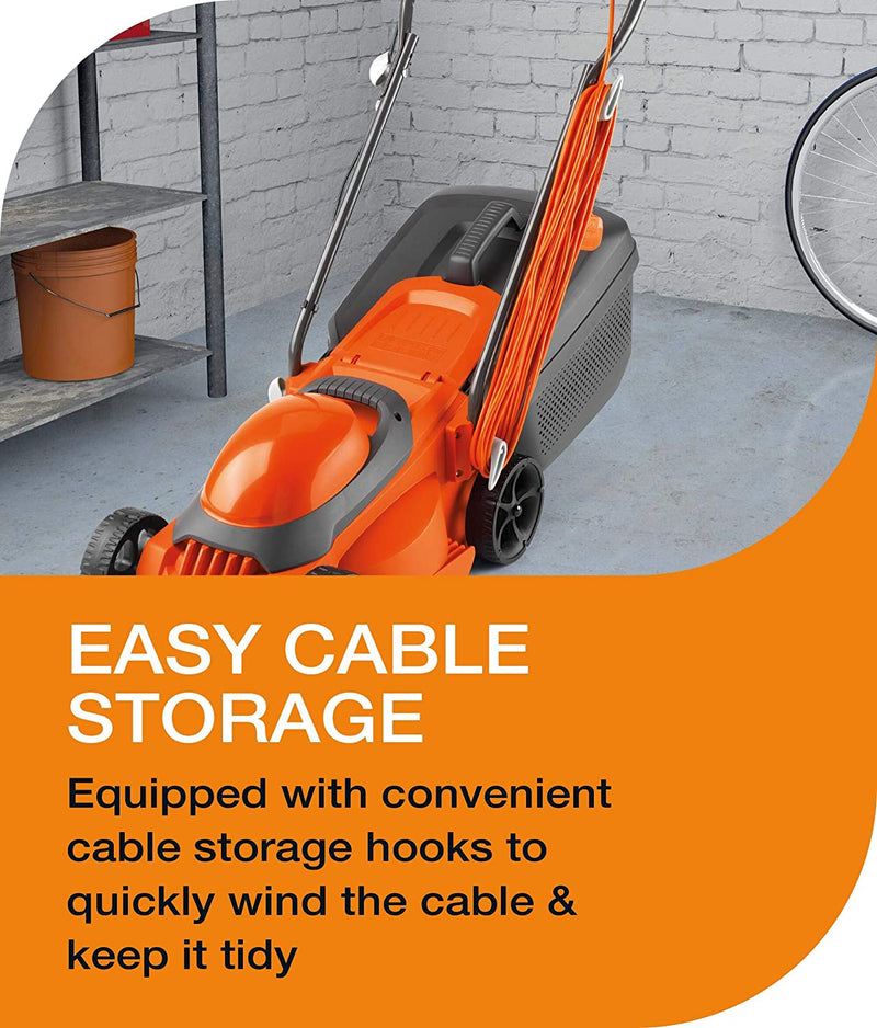 Equipped with convenient cable storage hooks to quickly wind the cable and keep it tidy.
