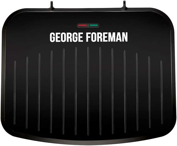 George Foreman 25810 Medium Fit Grill - Versatile Griddle, Hot Plate and Toastie Machine with Improved Non-Stick Coating and Speedy Heat Up, Black