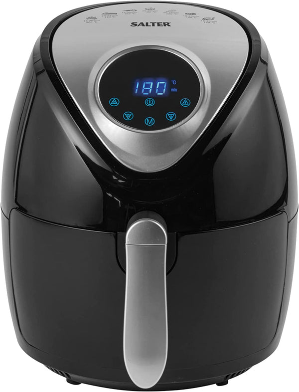 Salter EK4221 Digital Family Hot Air Fryer, 4.5L Non-Stick Cooking Basket, 30 Minute Timer, 7 Cooking Presets, Cook With Little To No Oil, 1300 W