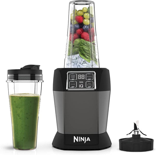 Ninja Blender with Auto-iQ [BN495UK] 1000 W, 2 x 700 ml Cups, Black/Silver