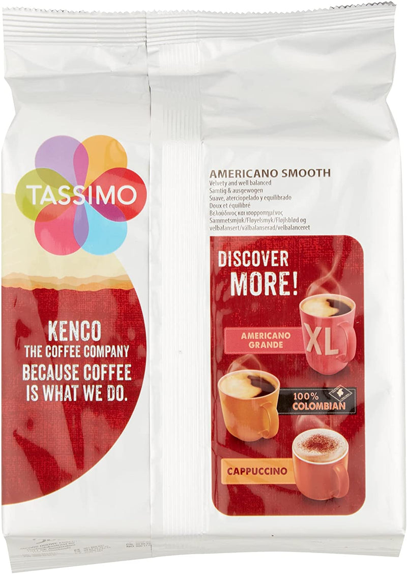 Tassimo Kenco Americano Smooth Coffee Pods (Pack of 5, Total 80 Coffee Capsules)