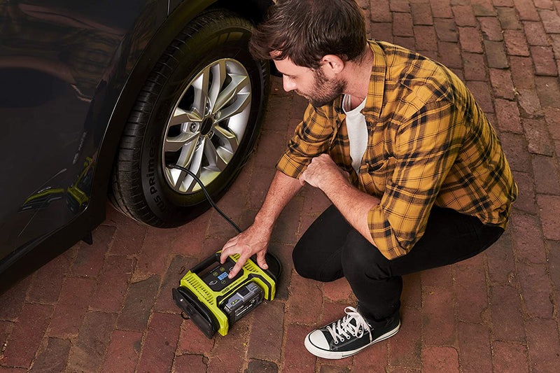 The Ryobi R18MI-0 Cordless Multi Inflator is ideal for high pressure inflating such as bike and car tyres as well as volume inflating such as air beds and inflatables.