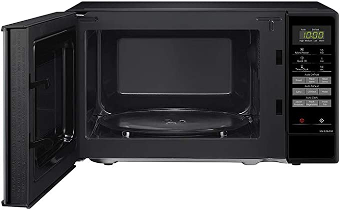Panasonic NN-E28JBMBPQ Compact Solo Microwave Oven with Turntable, 800 W, 20 Litres, Black, One Size