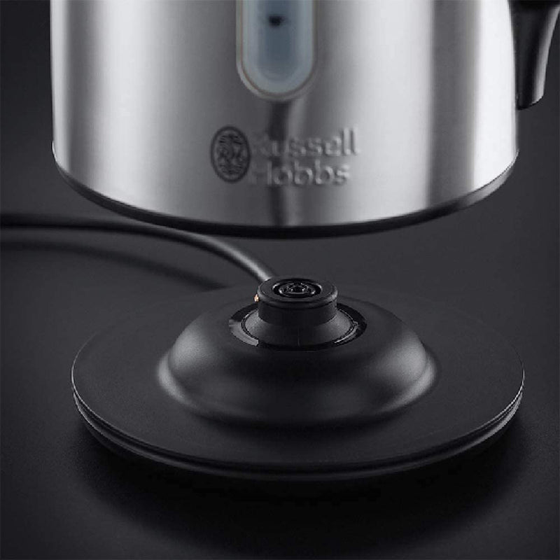Russell Hobbs 20460 Quiet Boil Kettle, Brushed Stainless Steel, 3000W, 1.7 Litres [Energy Class A]