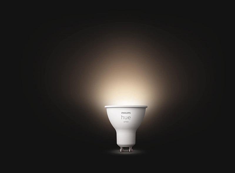Philips Hue New White Smart LED Light Bulb 2 Pack [GU10 Spot] Bluetooth Works with Alexa, Google Assistant, Apple Homekit for Indoor Home Lighting