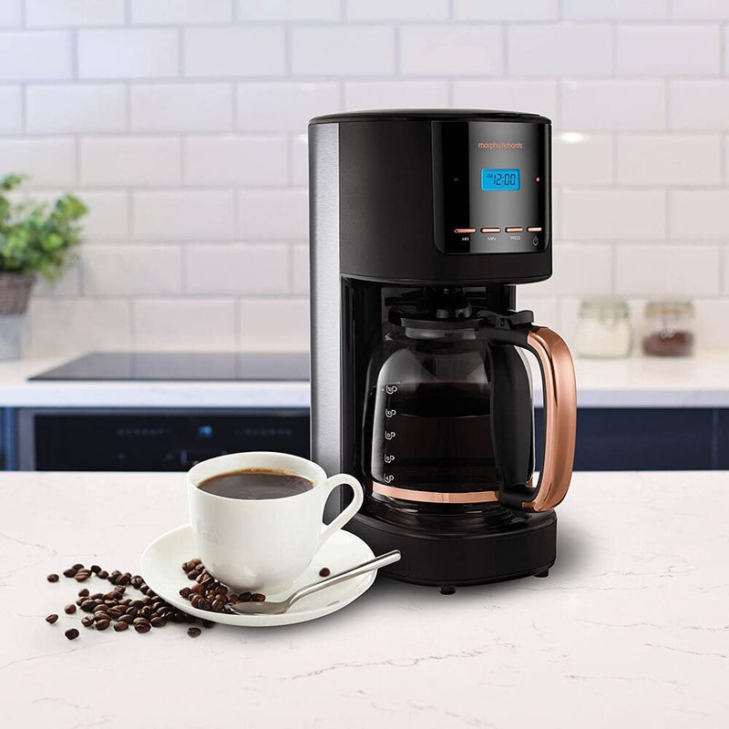 Morphy Richards Rose Gold Filtered Coffee Maker Drip Coffee Maker 1.8 L Semi Auto, 162030