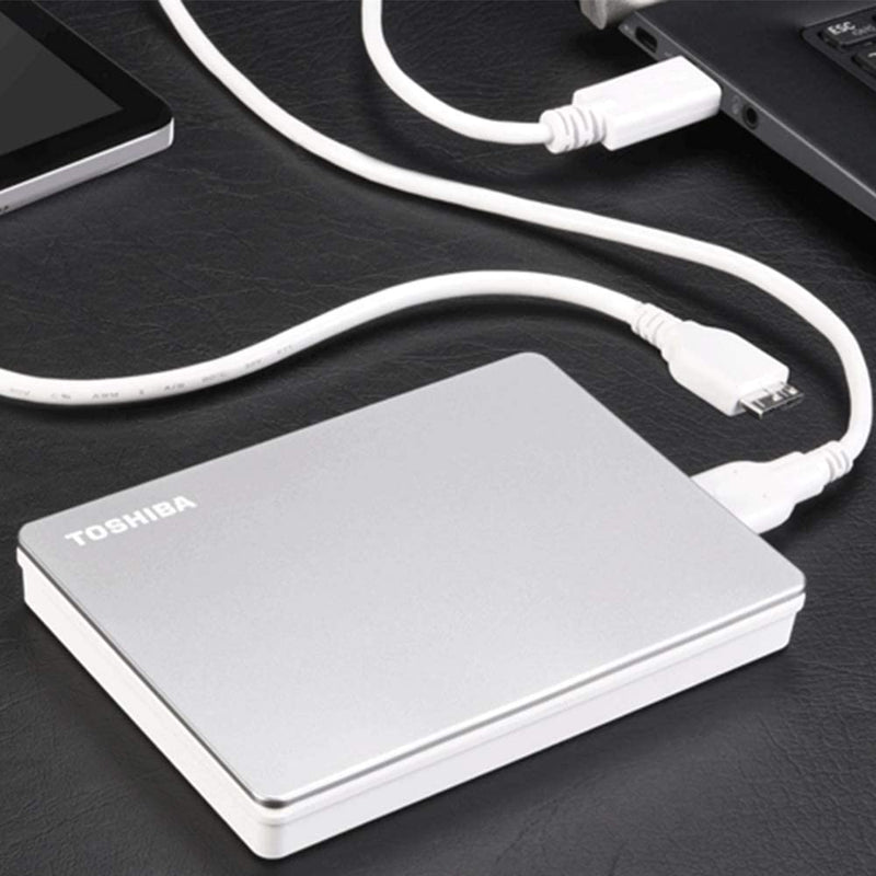 Toshiba 1TB Canvio Flex Portable External Hard Drive for Mac, Windows PC and Tablet, USB 3.2. Gen 1, includes USB-C and USB-A Cable (HDTX110ESCAA)