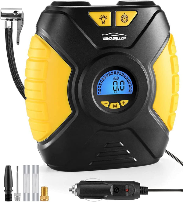 WindGallop Digital Car Tyre Inflator Air Tool Portable Air Compressor Car Tyre Pump Automatic 12V Electric Air Pump Tyre Inflation