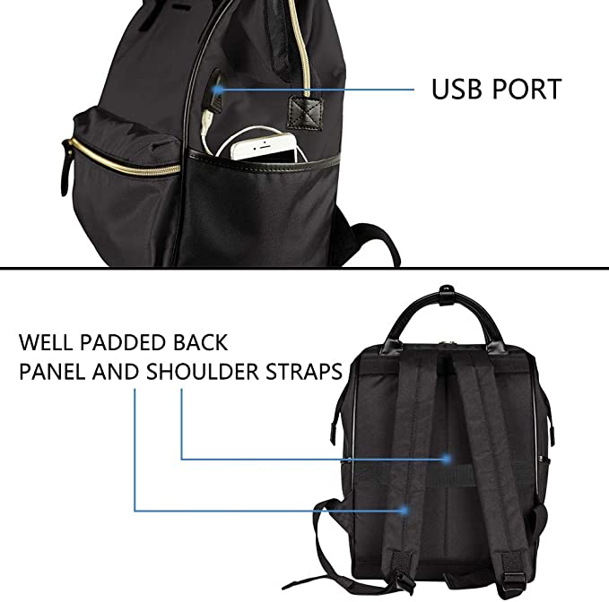 KROSER Laptop Backpack 15.6 Inch School Computer Rucksack Water Repellent Wide Open College Travel Business Work Bag with USB Port for Women