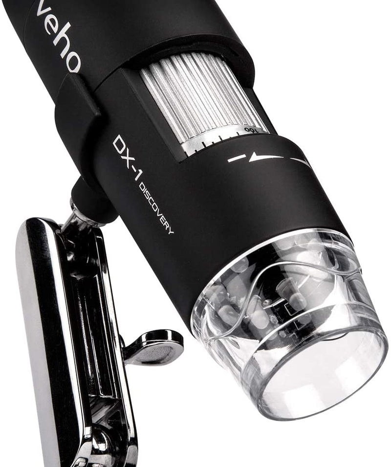 Veho Discovery DX-1 USB Digital 2MP Microscope | x200 Magnification | Photo Capture | Video Capture (VMS-006-DX1)
