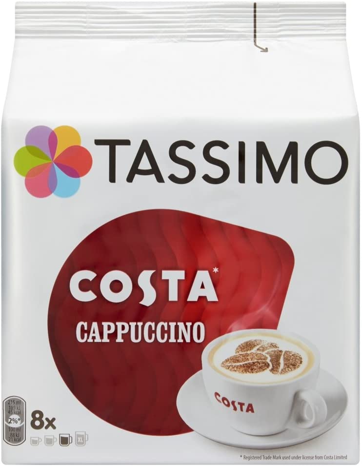 Tassimo Variety Box Costa, Kenco, Cadbury & L'OR Coffee Pods (Pack of 5, Total 56 Coffee Capsules)