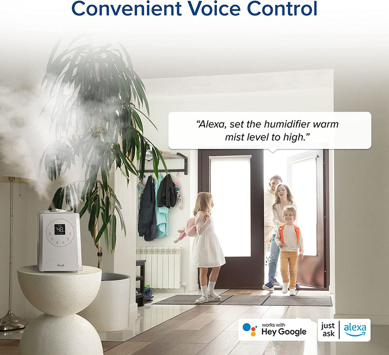 LEVOIT Smart Humidifiers for Bedroom Large Rooms, 6L Top Fill Warm and Cool Mist, Air Vaporizer, Customized Humidity, Essential Oil, Timer, Quiet