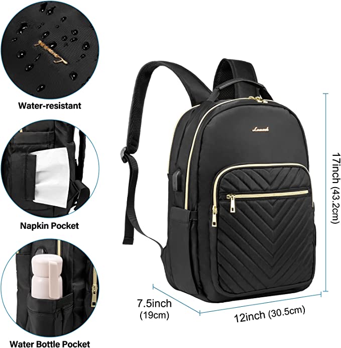LOVEVOOK Laptop Backpack for Women 15.6 Inch, Backpack for Work Business Travel School College With USB Port, Lightweight  Computer Laptop Rucksack