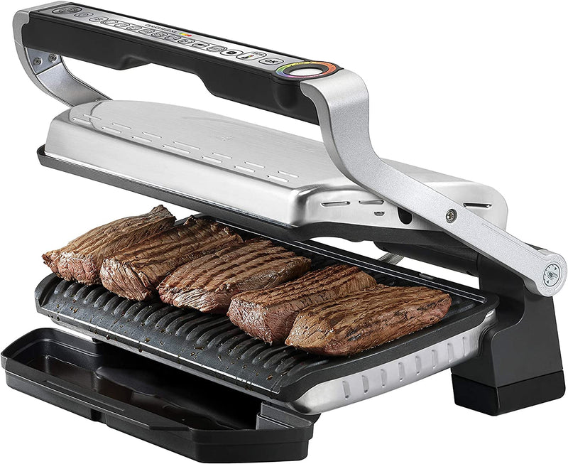 Tefal OptiGrill+ XL GC722D40 Intelligent Health Grill, 9 Automatic Settings, Stainless steel, 2180W, 6-8 Portions, 48.9 x 38.2 x 22.8 cm