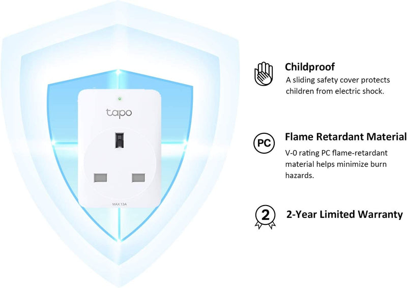 TP-Link Tapo Smart Plug Wi-Fi Outlet, Works with Alexa, Google Home, Wireless Smart Socket, Device Sharing, No Hub Required - Tapo P100 (4-Pack)