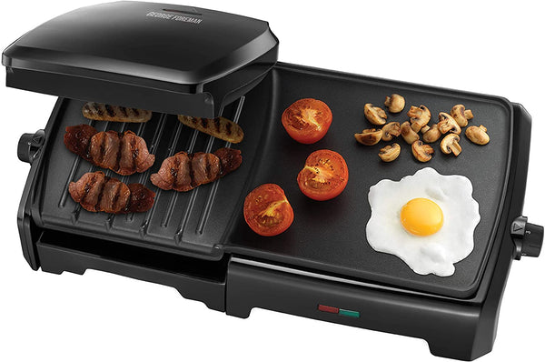 George Foreman Large Variable Temperature Grill & Griddle 23450, Black