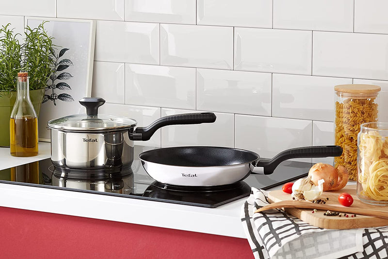 Tefal C972S544 5 Piece, Comfort Max, Stainless Steel, Pots and Pans, Induction Set, Silver