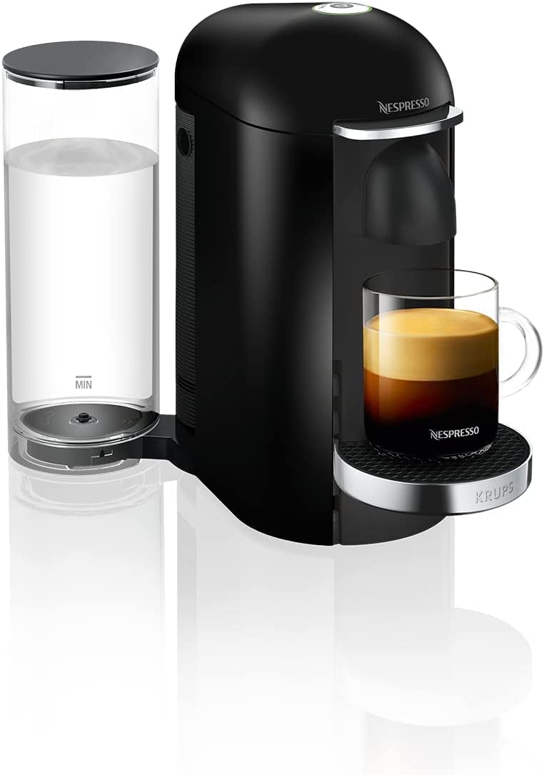 Nespresso Vertuo Plus XN900840 Coffee Machine by Krups, Black & Chrome [Energy Class A]