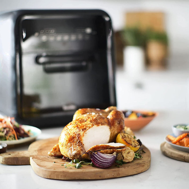 Breville Halo Rotisserie Air Fryer | 10 Litre Digital Air Fryer Oven | 2000 W | Fry, Bake, Roast and Dehydrate | Black and Grey [VDF127]