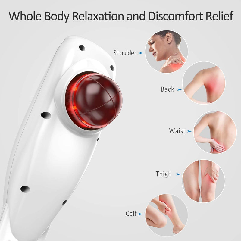 RENPHO Handheld Back Massager with Heat, Deep Tissue Massager Electric Percussion Full Body Massager for Neck, Shoulder, Arms, Leg, Foot, Calf