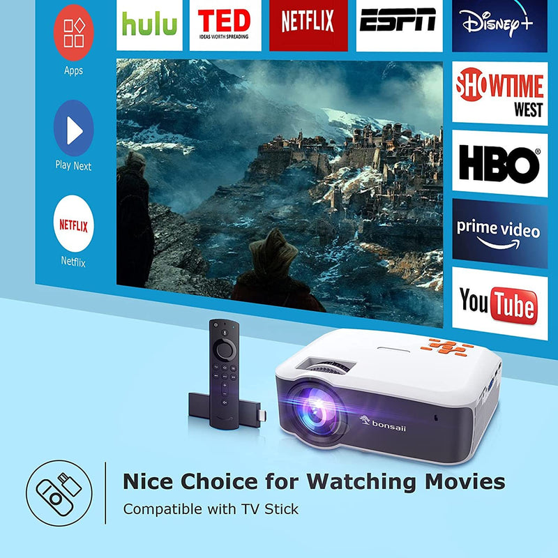 For better sound quality, pair the video projector with your preferred external speakers.