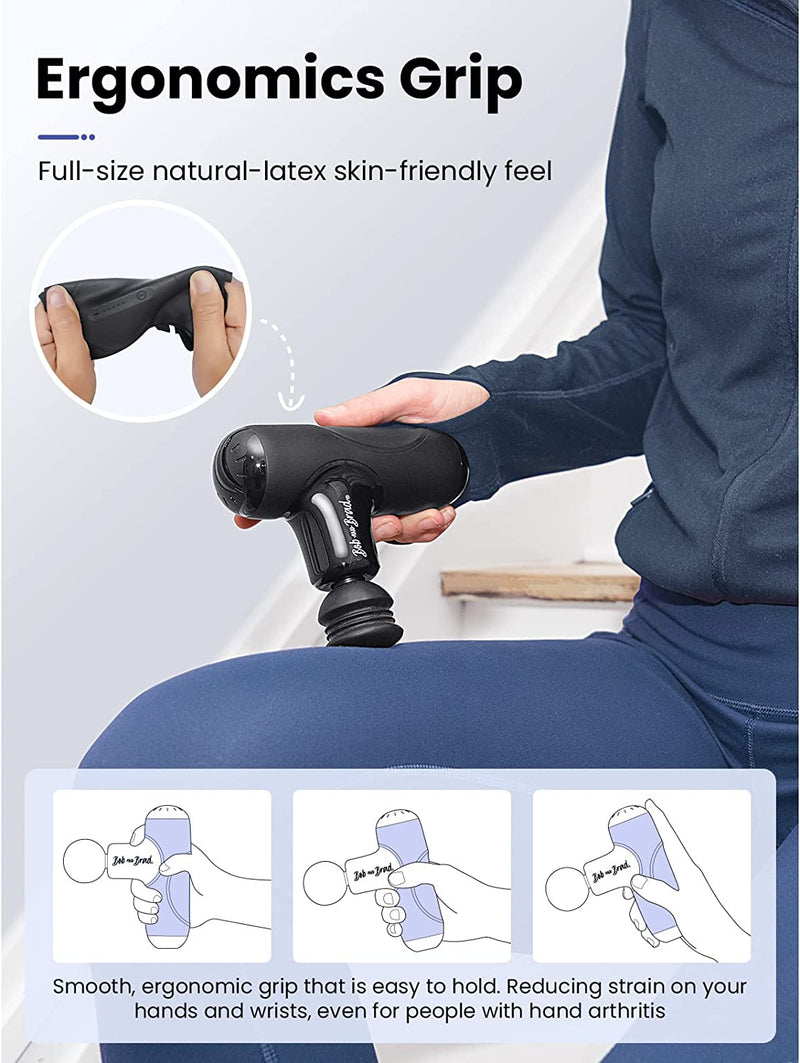 Massage Gun, Bob and Brad Q2 Mini Pocket-Sized Muscle Massage Gun Deep Tissue Massager for Back Leg Shoulder, Portable Percussion Massager with Carry Case for On The Go Usage, Great Gifts