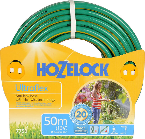 Hozelock 7750P0000 Ultra Flex Hose, 50 m, Green