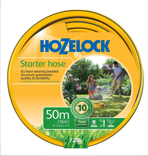 Hozelock 7250P0000 Starter Hose 50m, Yellow