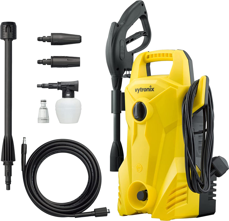 VYTRONIX PW1500 Powerful Electric Pressure Washer 1400W | Jet Wash | High-Performance Power Cleaner for Car, Home, Patio, Garden | 105 Bar Water Jet