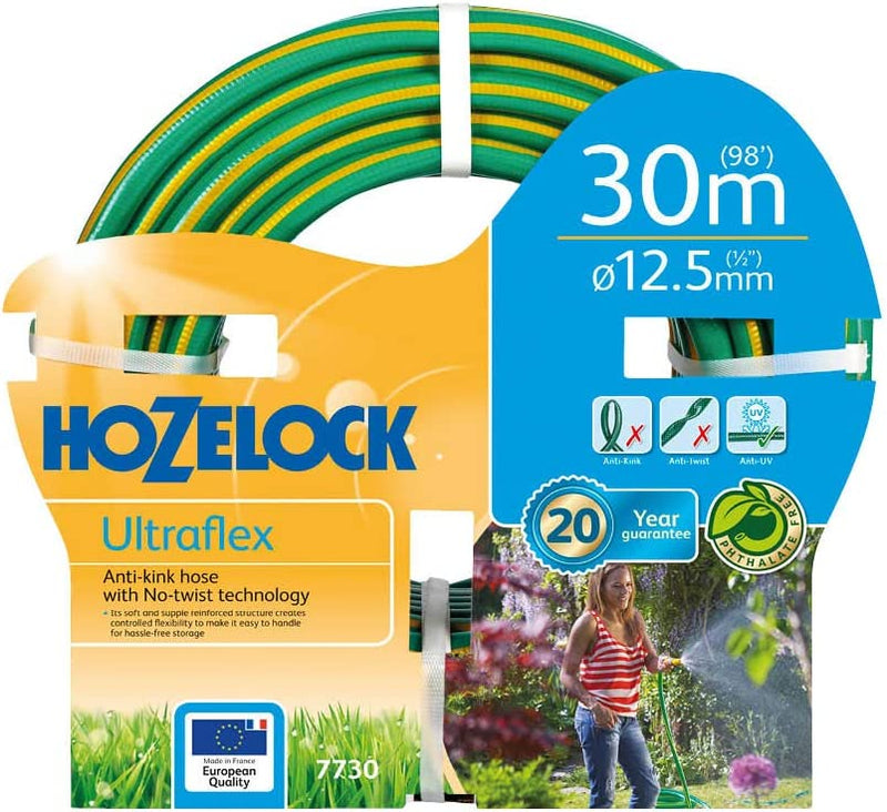 Hozelock 7730P0000 Ultra Flex Hose, 30 m, Green