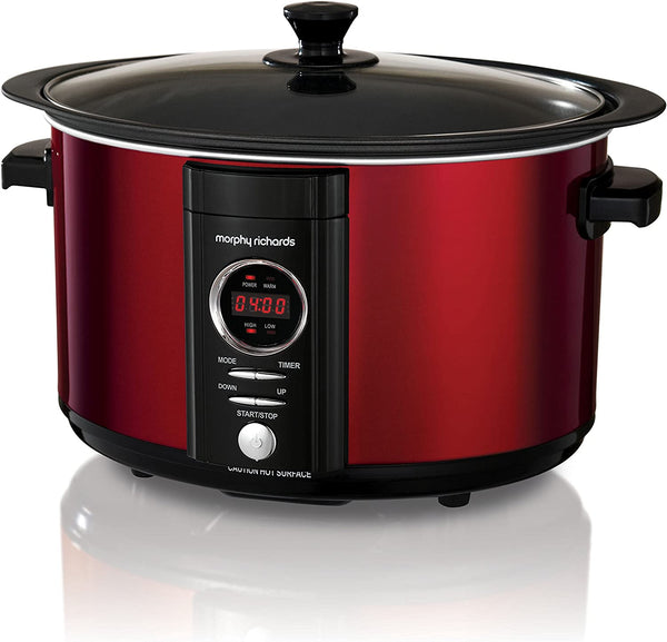 Morphy Richards Sear and Stew Digital Slow Cooker 6.5L 461012 Red Slowcooker