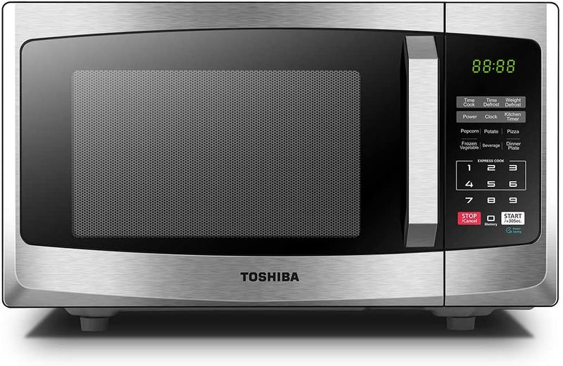 Toshiba 800w 23L Microwave Oven with Digital Display, Auto Defrost, Express Cook with 6 Cooking Presets, and Easy Clean Stainless Steel - ML-EM23P(SS)