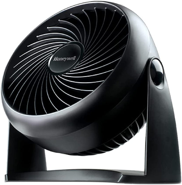 Honeywell TurboForce Power Fan (Quiet Operation Cooling, 90° Variable Tilt, 3 Speed Settings, Wall Mount Feature, Table Fan) HT900E, Black