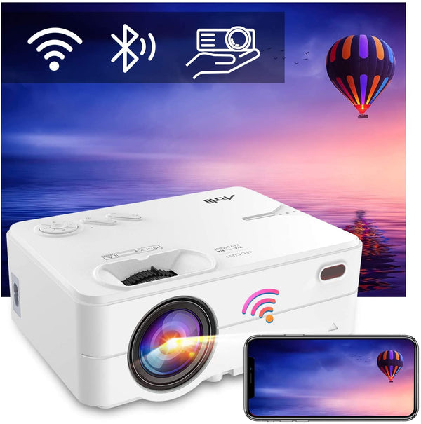 Artlii Enjoy 2 Wifi Bluetooth Projector, 1080P Full HD Support, Home Outdoor Wireless Video Projector for smartphone TV Stick Android iOS Xbox PS4 PS5