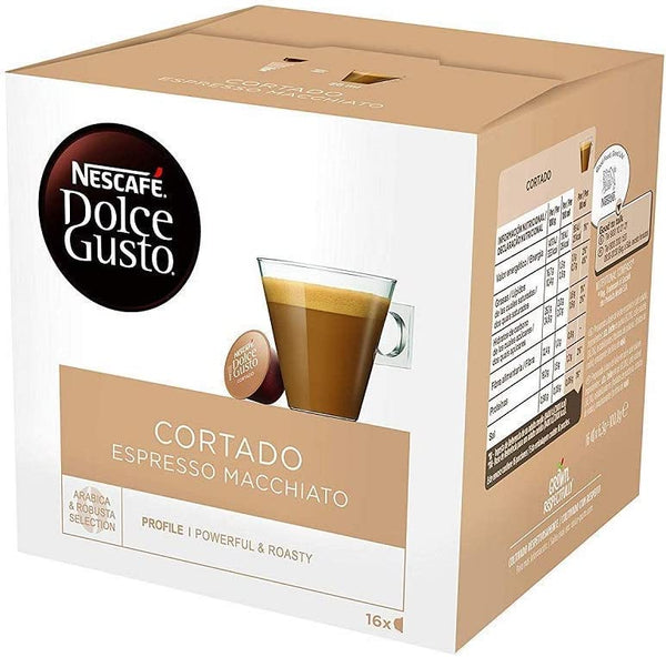 Nescafe Dolce Gusto Cortado Espresso Macchiato Coffee Pods (Pack of 3, Total 90 Capsules)