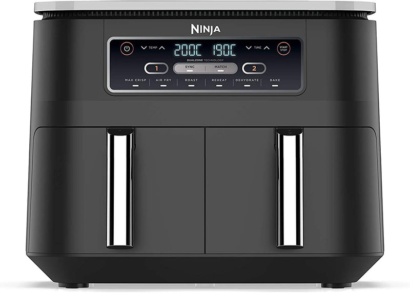 Ninja Foodi Air Fryer [AF300UK], Dual Zone, 7.6 Litre, Grey