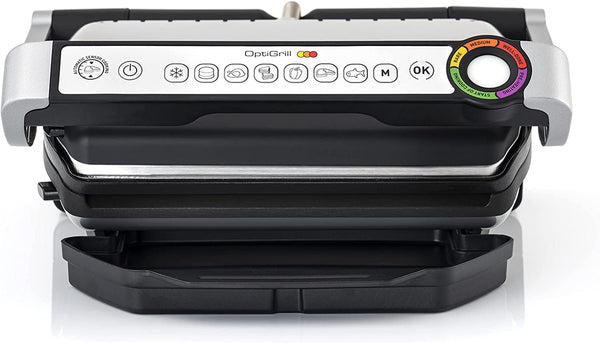 Tefal OptiGrill+ GC713D40 Intelligent Health Grill, 6 Automatic Settings, Stainless Steel, 2000W, 4-6 Portions, 14.57 x 14.17 x 6.5 cm