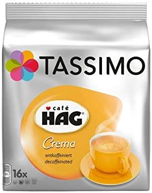 Tassimo Cafe HAG Crema Decaffeinated Coffee Pods - 10 Pack (160 Drinks)