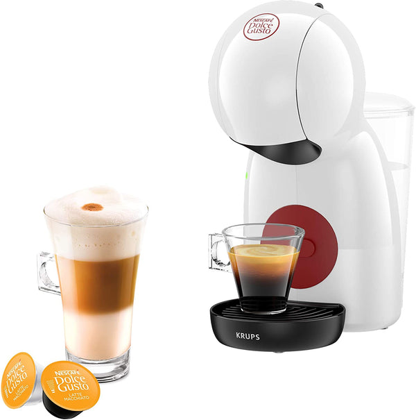 Nescafé Dolce Gusto Piccolo XS Manual Coffee Machine, Espresso, Cappuccino and More, White by KRUPS