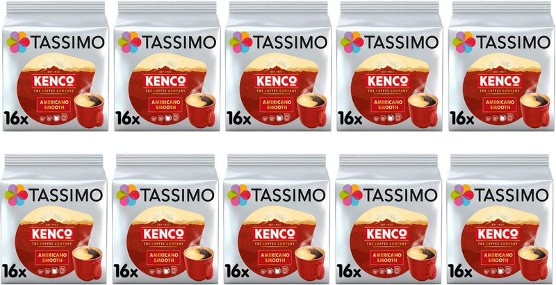 Tassimo Kenco Americano Smooth Coffee Pods - 10 Packs (160 Drinks)