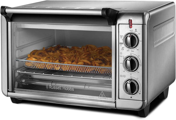 Russell Hobbs 26095 Express Air Fryer Mini Oven - Countertop Electric Convection Oven, Grill with Bake Pan and Rack Included, 1500 W, Stainless Steel
