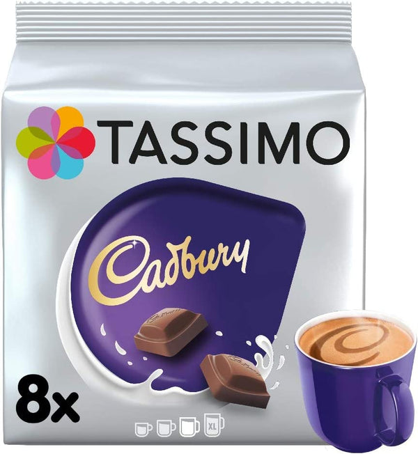 Tassimo Cadbury Hot Chocolate Pods (Pack of 5, Total 40 Coffee Capsules)