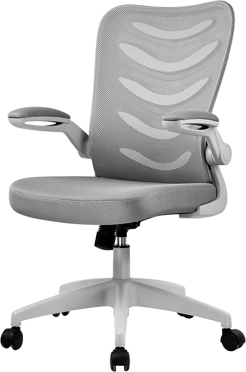 COMHOMA Desk Chair with Armrest Computer Chairs Ergonomic Conference Executive Manager Work Chair (Grey)