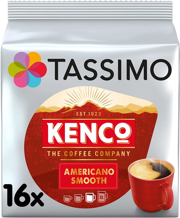Tassimo Kenco Americano Smooth Coffee Pods (Pack of 5, Total 80 Coffee Capsules)