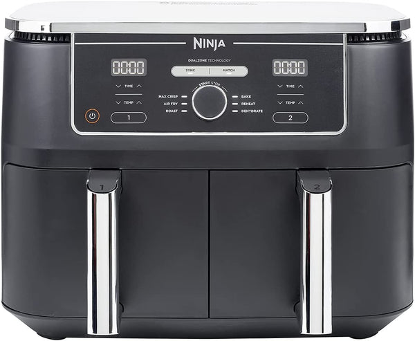 Ninja Foodi MAX Dual Zone Air Fryer [AF400UK] 9.5L, 2 Drawers, 6 Functions, Grey