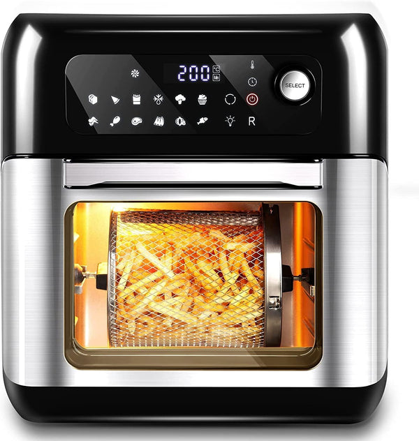 Uten 10L Digital Air Fryer Oven, Tabletop Oven with 12 Preset Menus, LED Touch Screen Temperature and Control for Baking, 1500 W [Energy Class A+++]