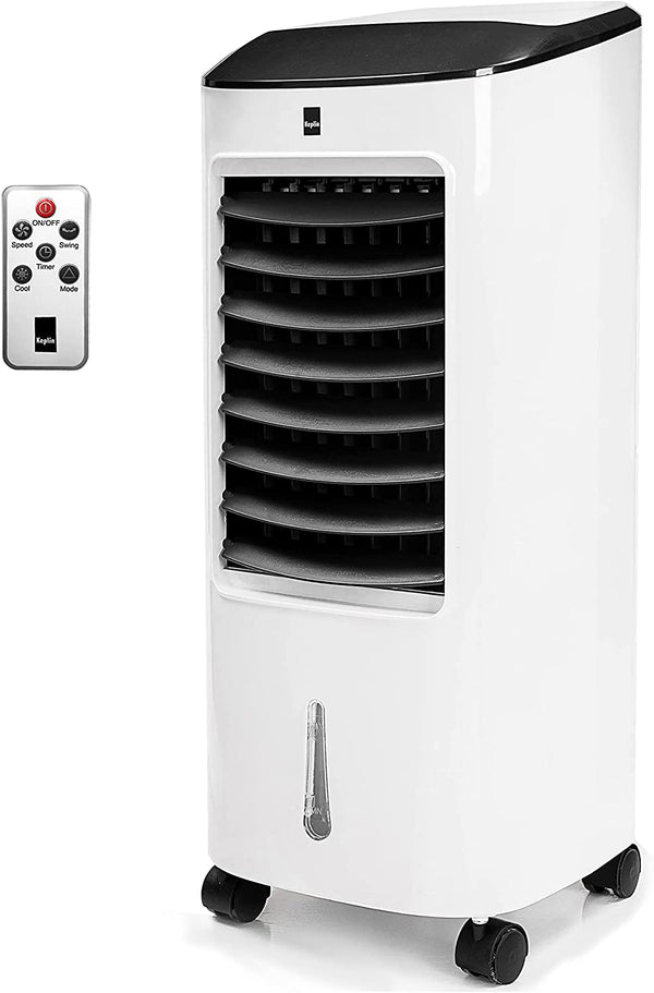KEPLIN Air Cooler 6L WHITE, Portable Conditioner Unit, Advanced Air Purifier Cooling Tower with 3 Fan Speeds, Remote Control, Timer & Oscillation