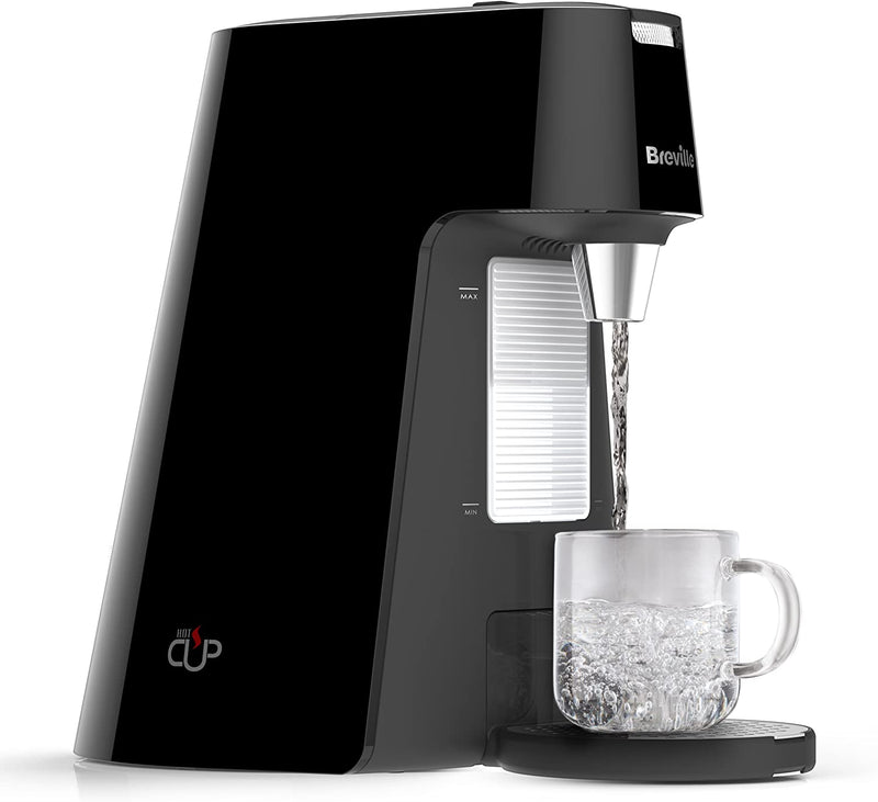 Breville HotCup Hot Water Dispenser | 3 kW Fast Boil | Adjustable Cup Height | 1.7 L | Gloss Black [VKT124] [Energy Class A]