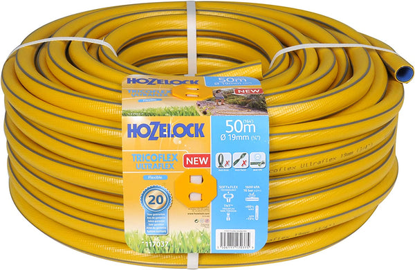 Hozelock Tricoflex Ultraflex Hose, Yellow, 19 mm x 50 m